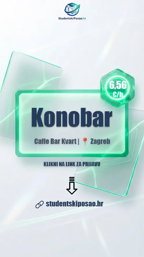 Primjer svijetlog Instagram Story oglasa za studentski posao