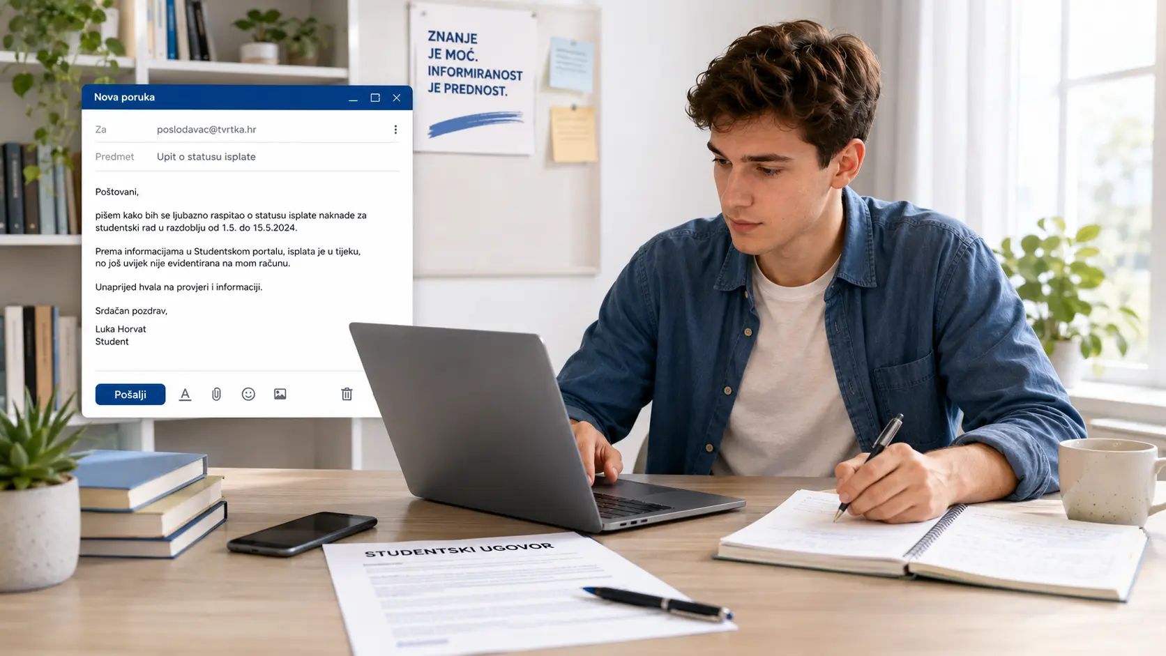 Pisanje e-maila poslodavcu zbog kašnjenja isplate